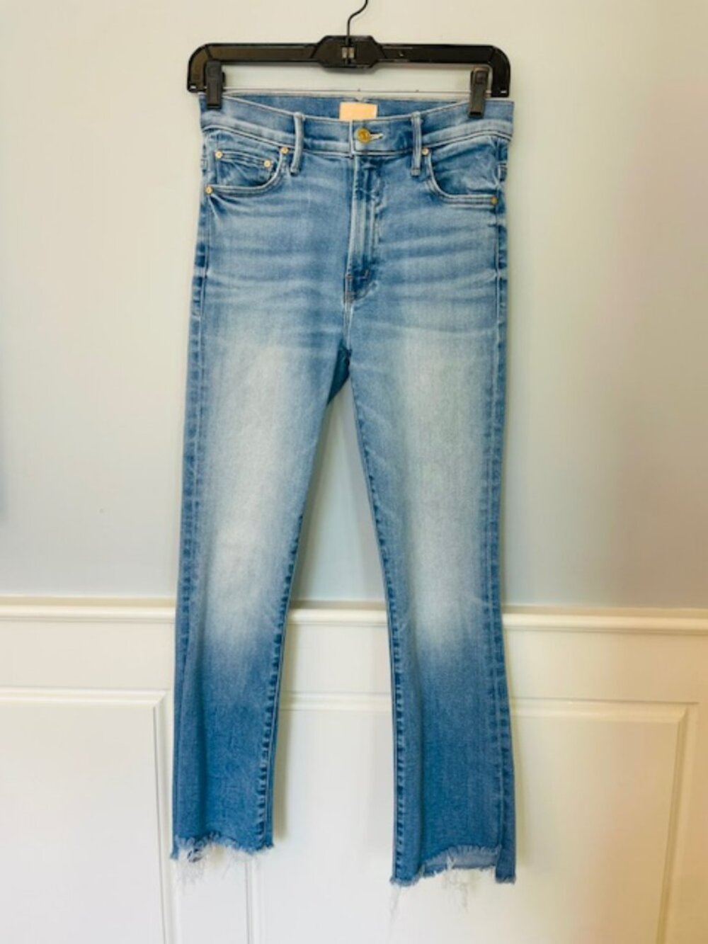 Mother The Insider Crop Step Fray Monkey In The Middle Comfort Stretch Mid Rise - Picture 2 of 12